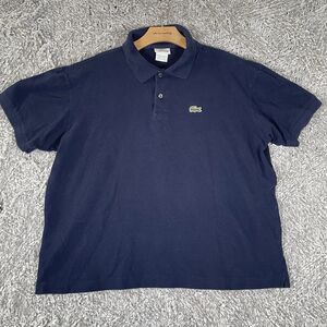 Lacoste Polo Shirt Men's Size 5 (Large) Navy Blue Short Sleeve Preppy Golf Beach